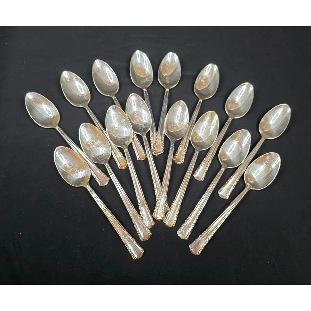 VTG Holmes & Edwards May Queen Silverplate Flatware Set w/Chest 1950s 56 Pc Set